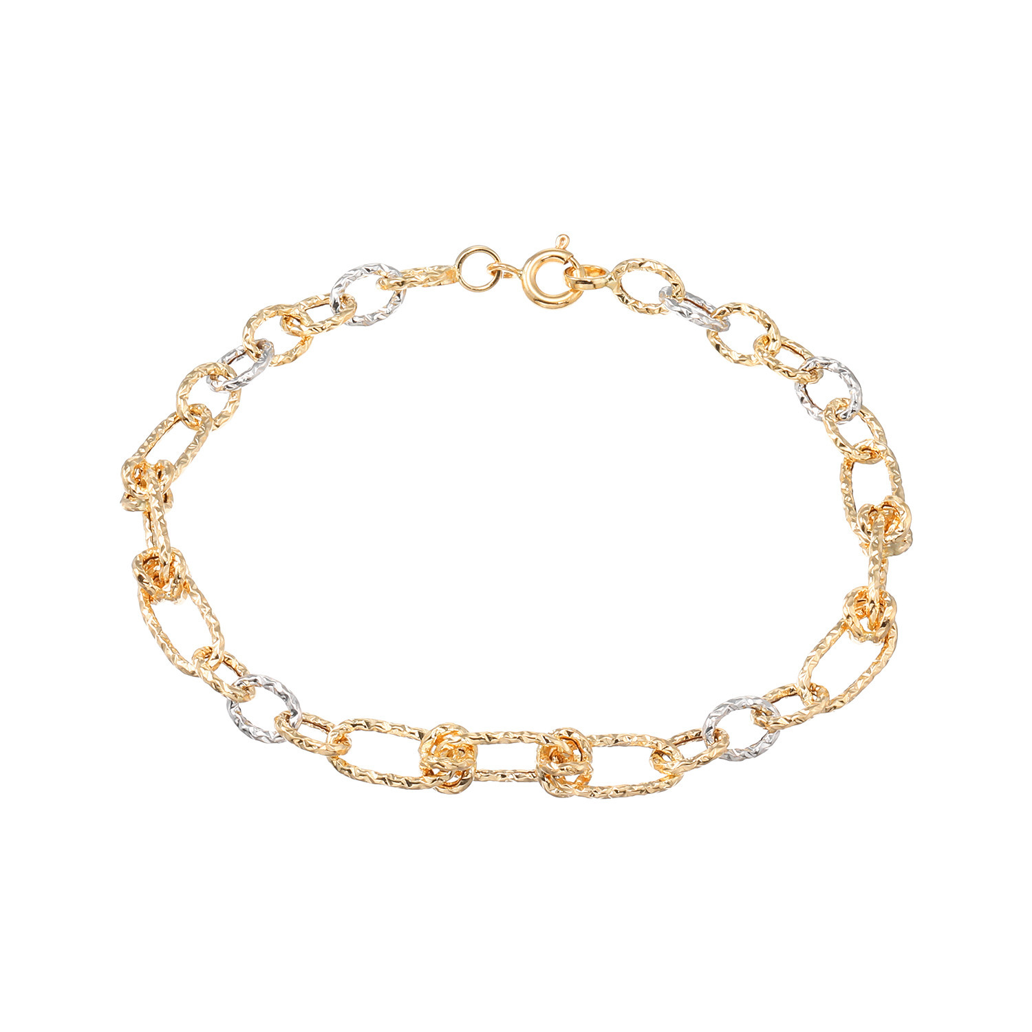 ミオ　イターリア １８Ｋツーカラーゴールド ダイヤモンドカット ブレスレット “ルーチェ”