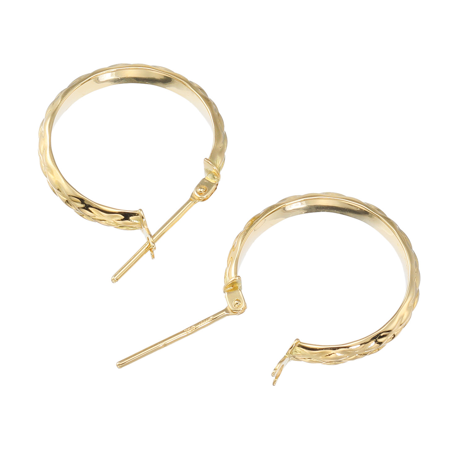 ミオ　イターリア １８Ｋ テクスチャーフープ ピアス