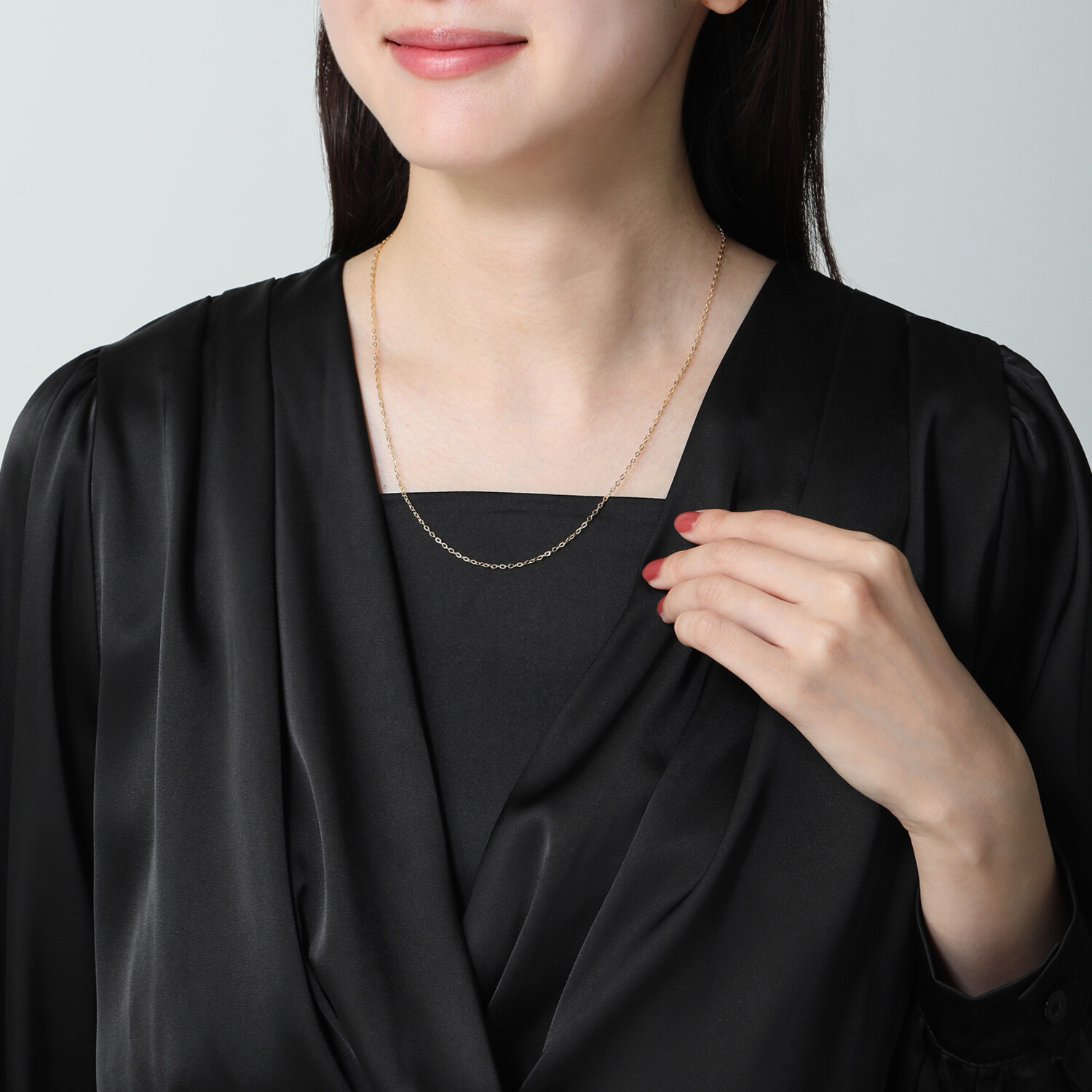 ミオ　イターリア １８Ｋ ロロチェーン ホローネックレス