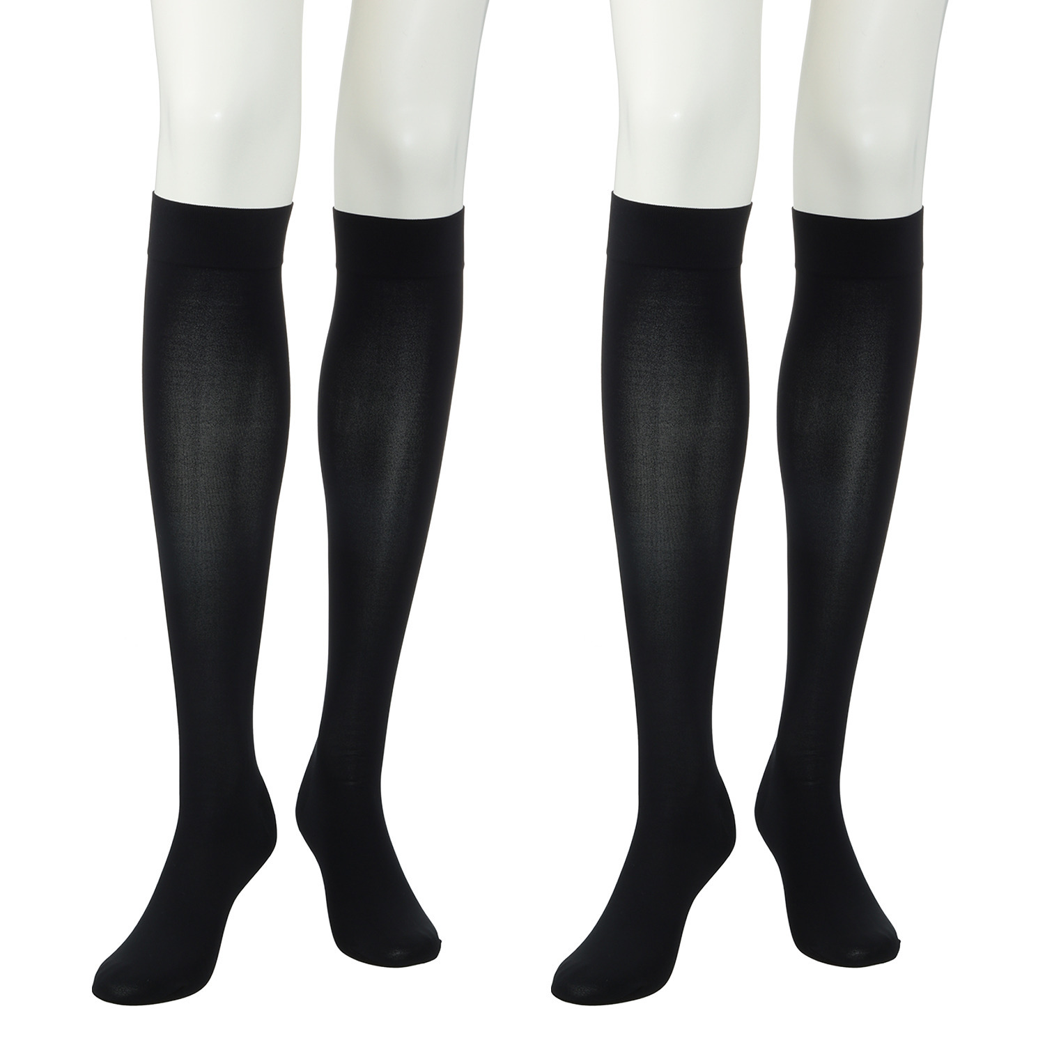 メディカルステイフィット ありがとう２２周年！！ イタリア製 段階式着圧３Ｄフィット ８０デニール　ひざ丈 ショートタイツ２足セット 