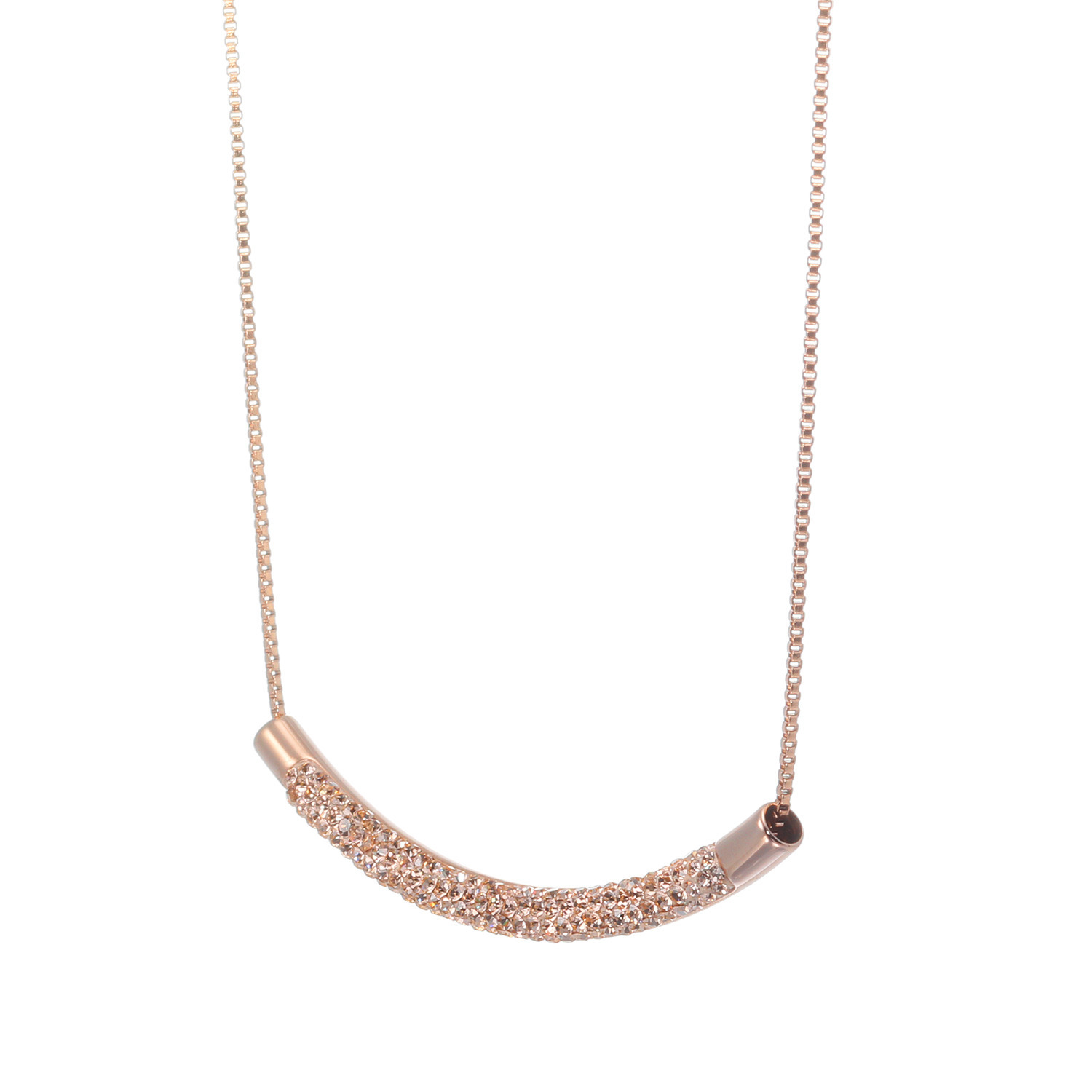 エービーステン ステンレス ビジュウ カーブライン ネックレス