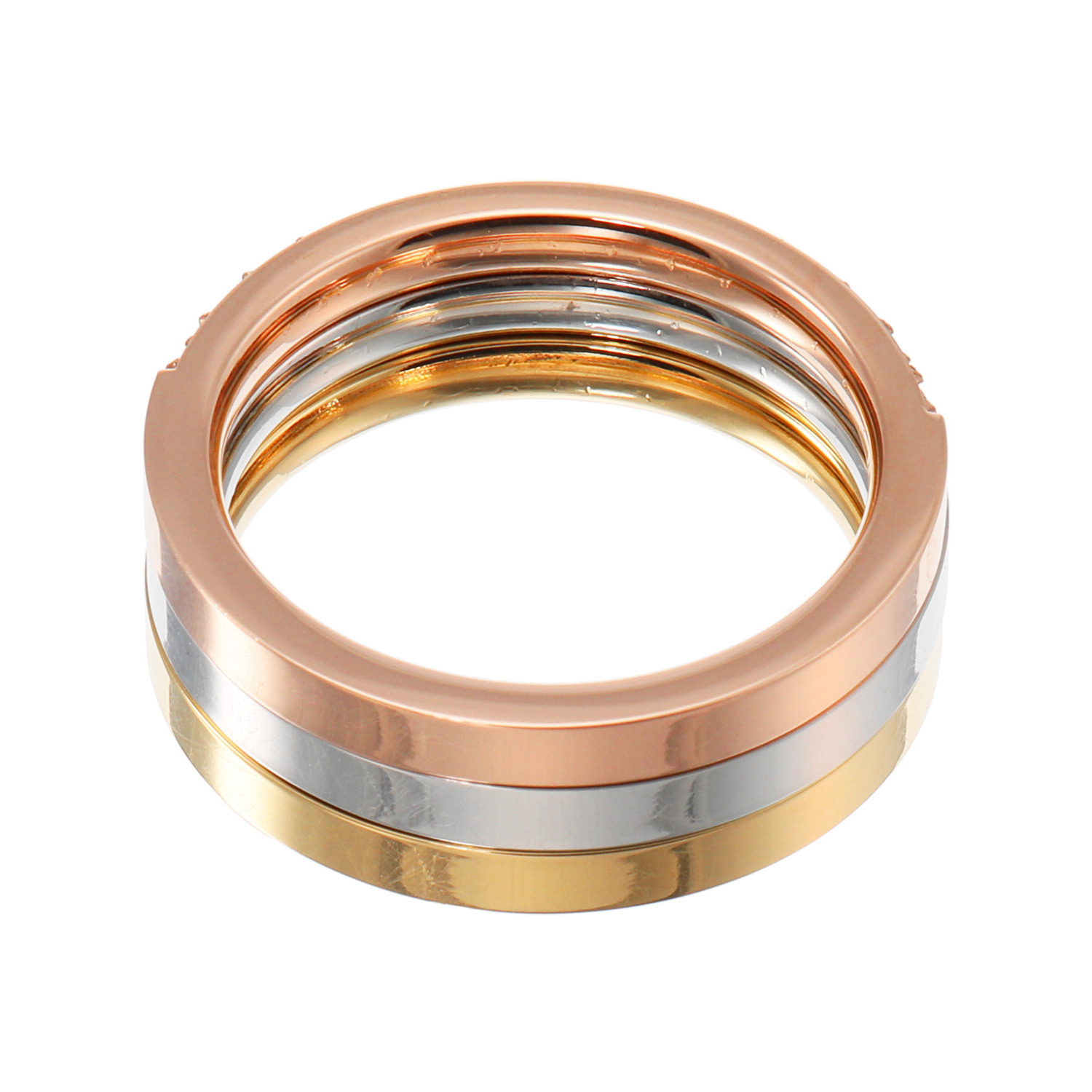 エービーステン ステンレス ビジュウ リング ３本セット