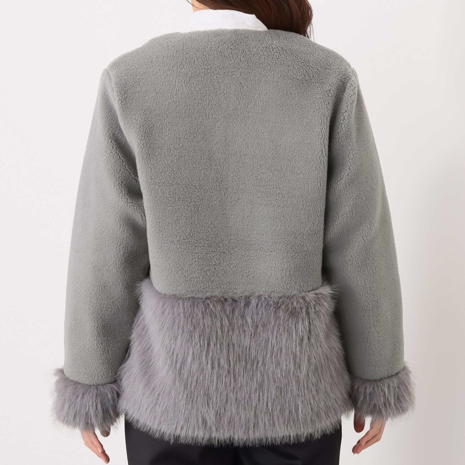 マチュート きれい見え本命アウター ボア×フェイクファー ショートコート