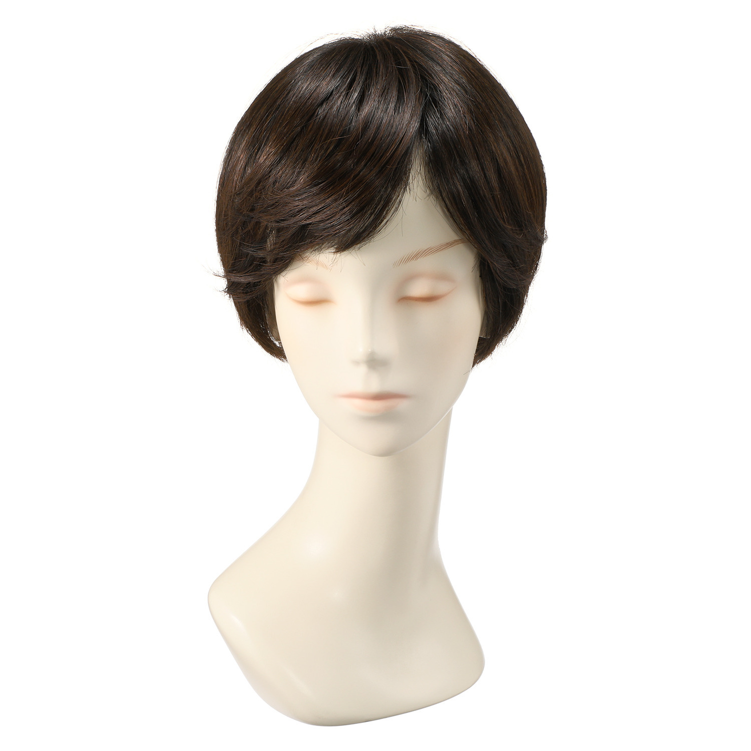 マダムヒロコ フルハンドメイド 高品質フルウィッグ！ カランショート プレミアム ＜ナチュラルブラウン＞