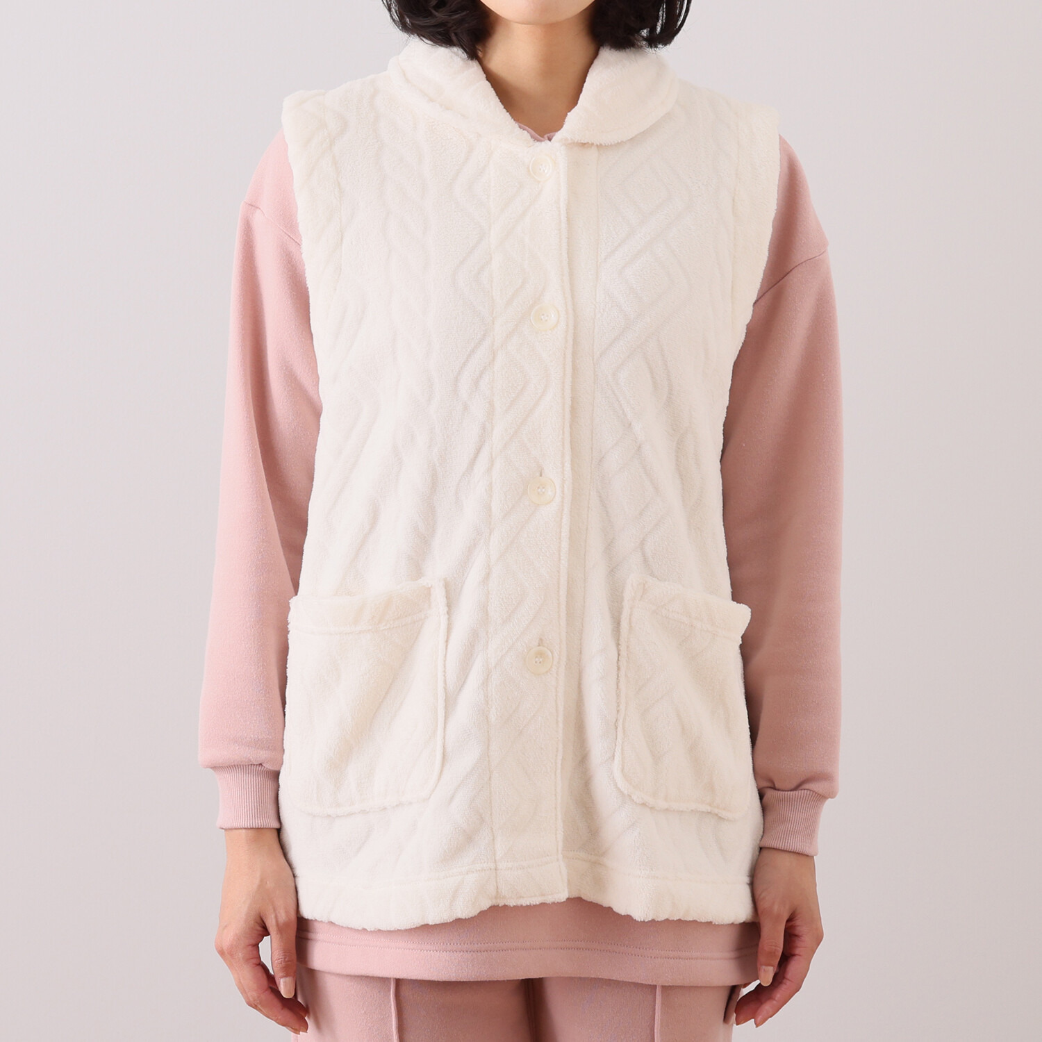 ラデリア あったか裏起毛 スウェットセットアップ＆ ベスト ルームウェア３点セット