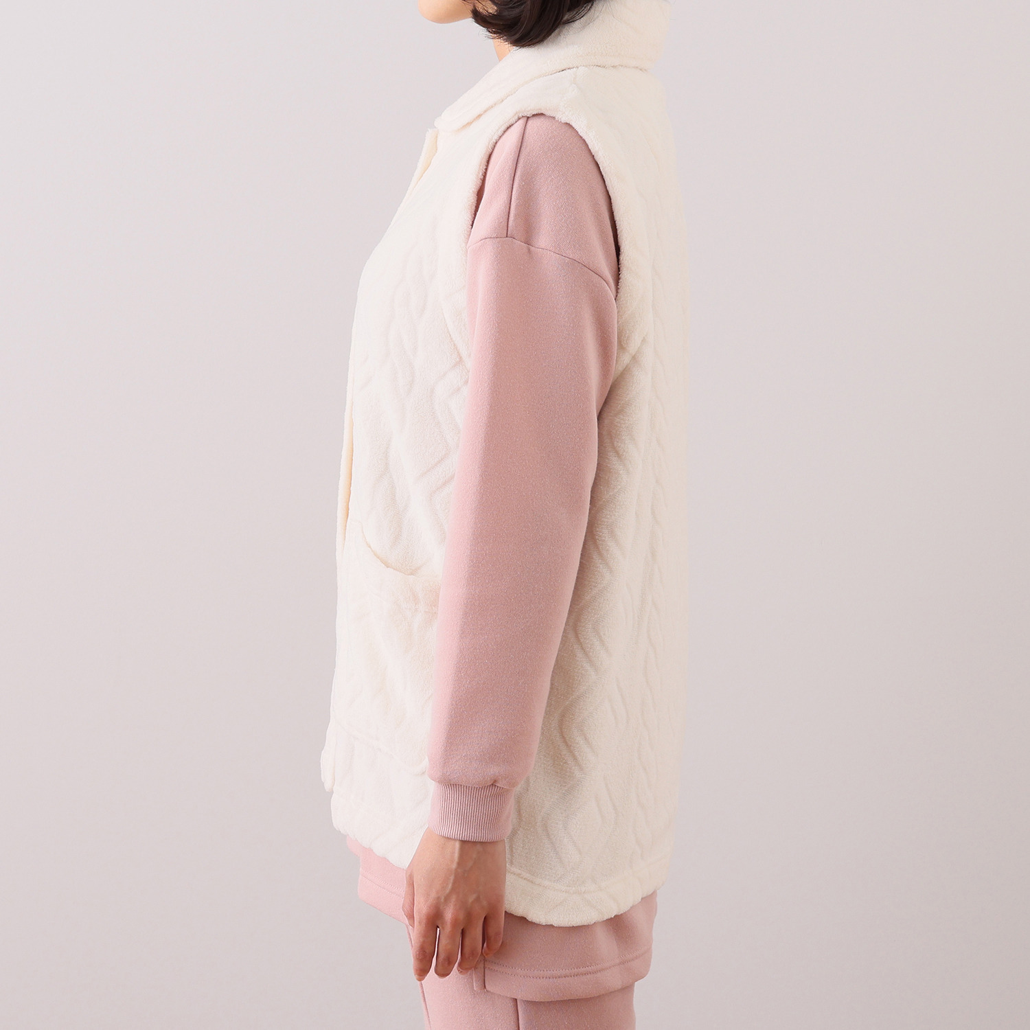 ラデリア あったか裏起毛 スウェットセットアップ＆ ベスト ルームウェア３点セット