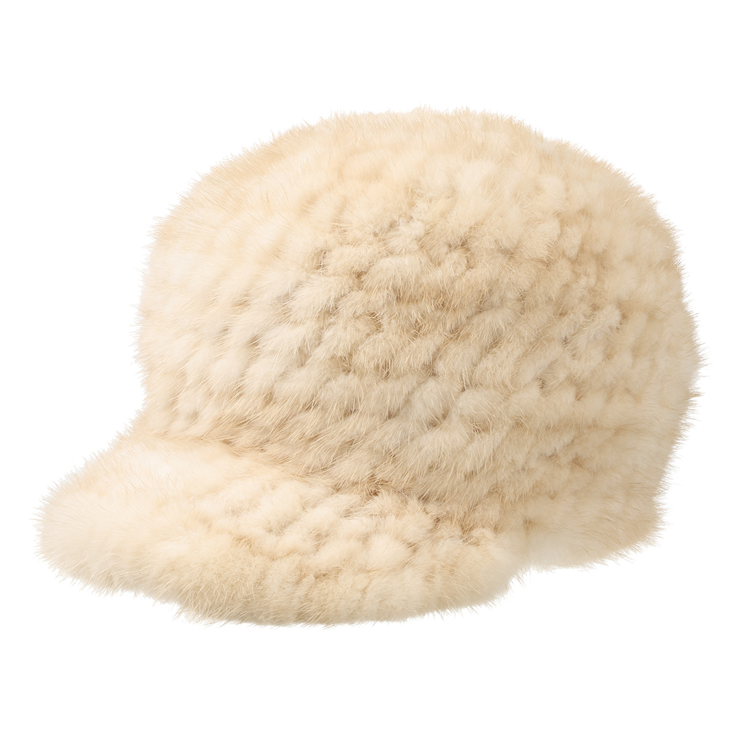 ミンクヤーン ニット帽子