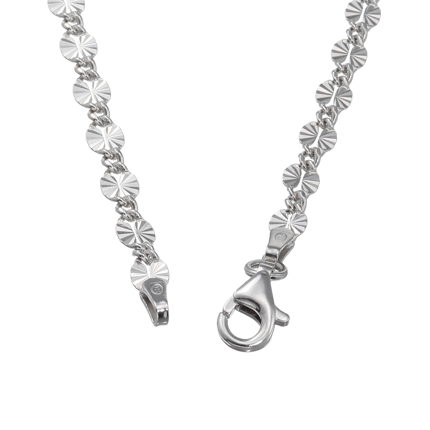 エクセラ イタリアン・シルバー ２層コーティング スターチェーン ネックレス