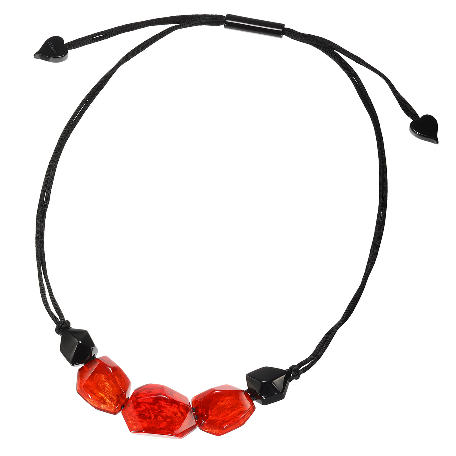 シスカ レジン ボリューム ロングコードネックレス