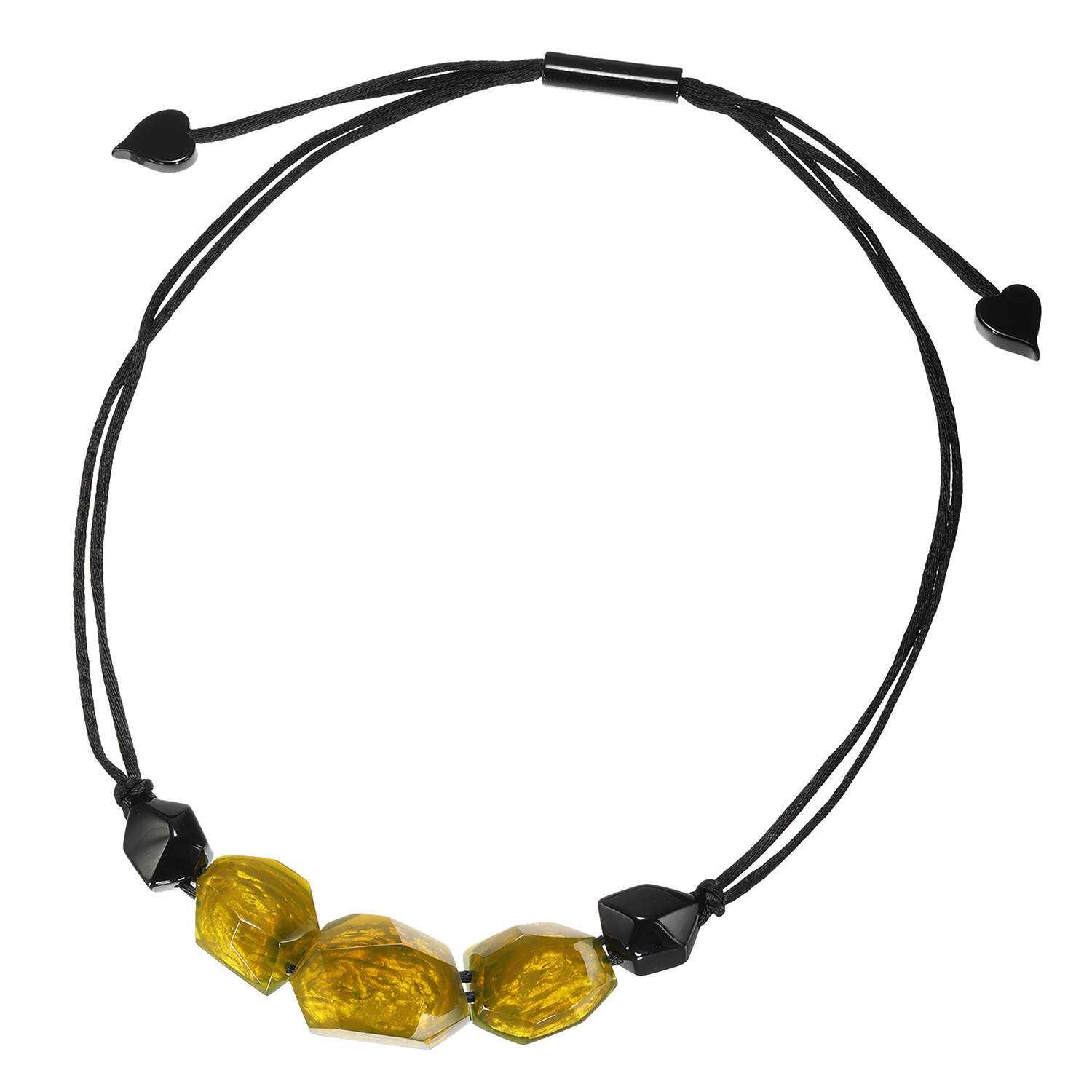 シスカ レジン ボリューム ロングコードネックレス