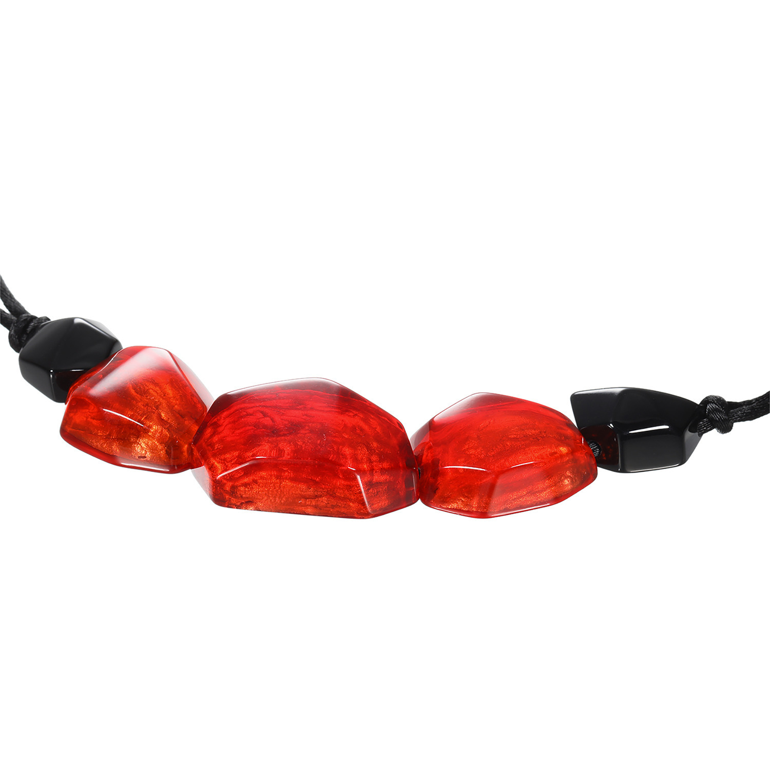 シスカ レジン ボリューム ロングコードネックレス