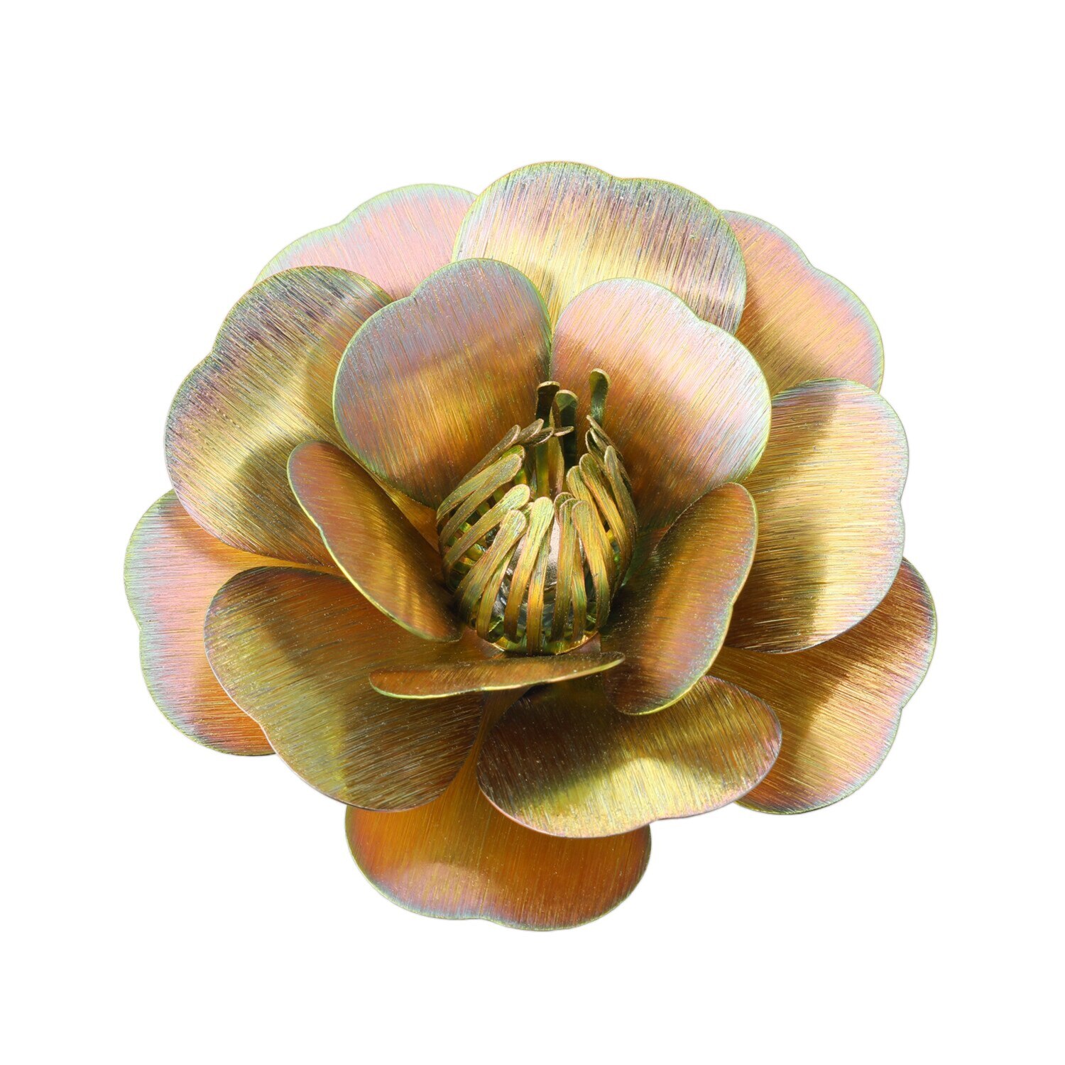 ブロッソ ステンレス カメリアデザイン マグネット付ブローチ