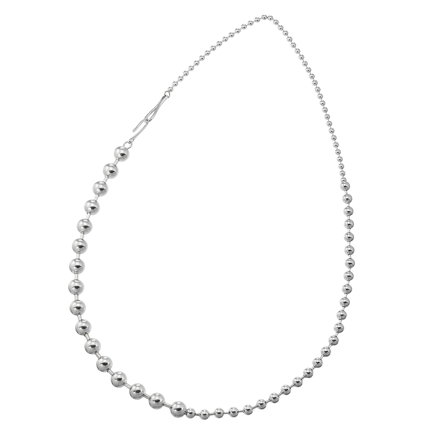 ブロッソ サージカルステンレス グラデーション ボールチェーン ネックレス