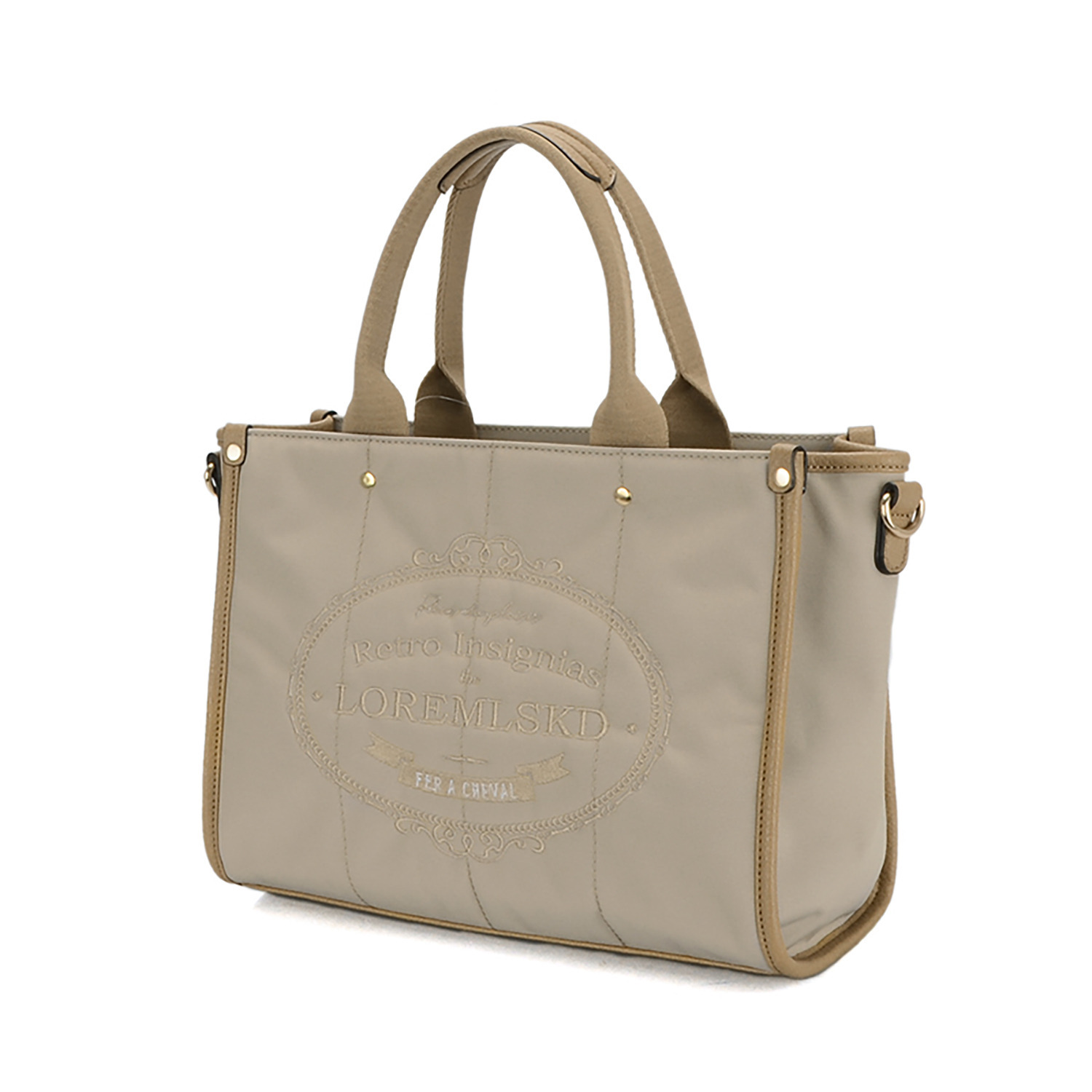 ラルジュ 刺しゅうロゴ ２ウェイ トートバッグ