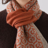 ミラ・ショーン 内モンゴル産 カシミヤ１００％ ジャガードニットマフラー