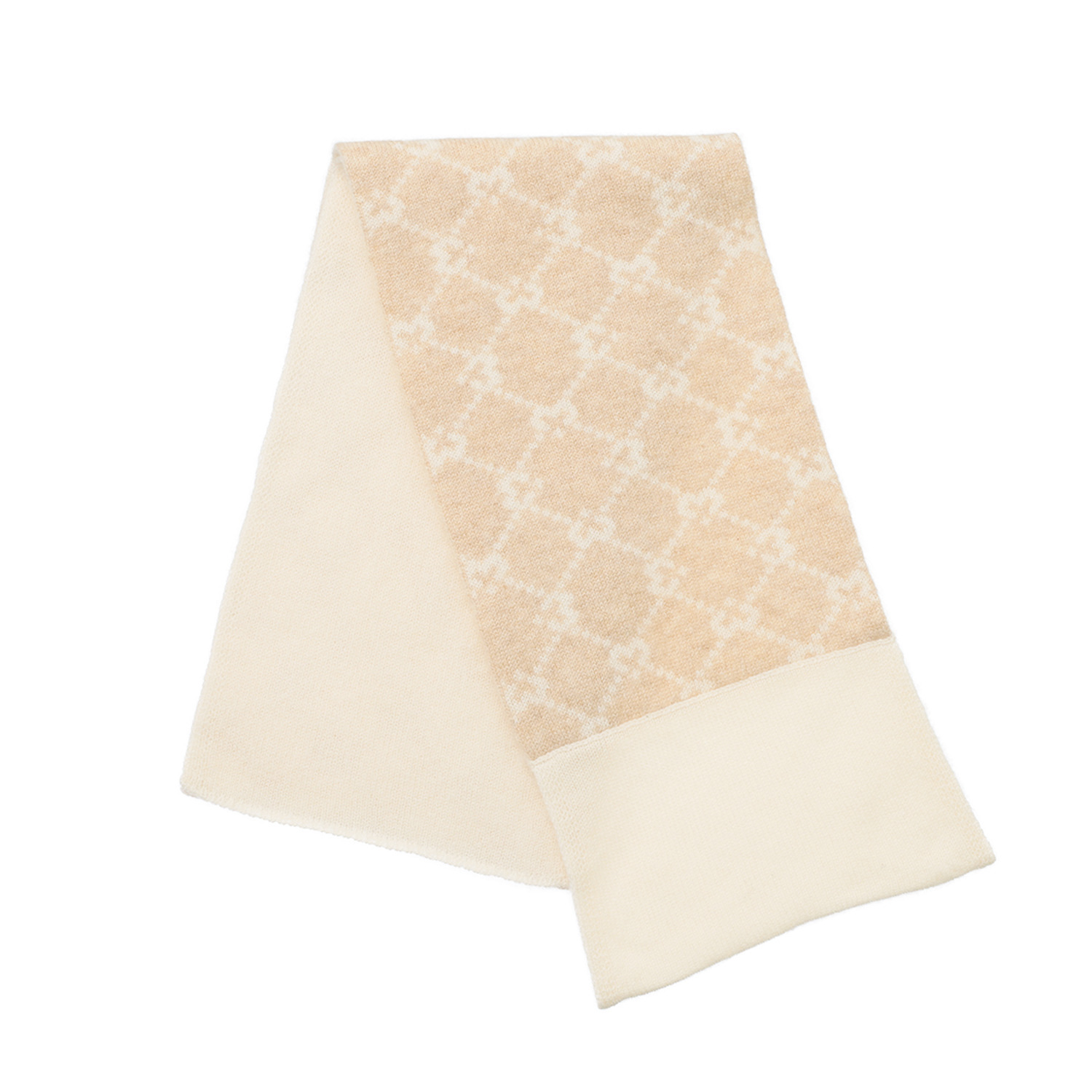 ミラ・ショーン 内モンゴル産 カシミヤ１００％ ジャガードニットマフラー