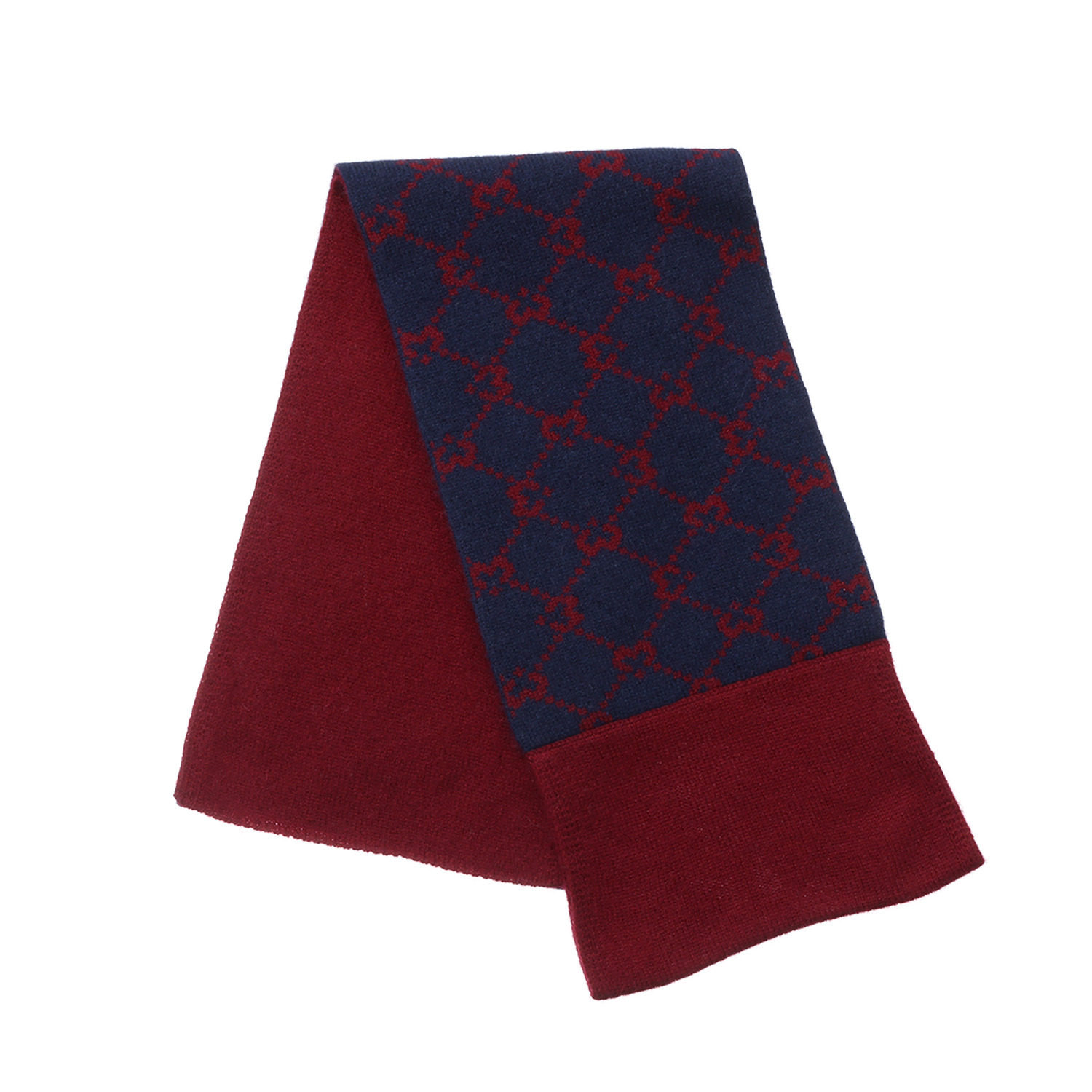 ミラ・ショーン 内モンゴル産 カシミヤ１００％ ジャガードニットマフラー