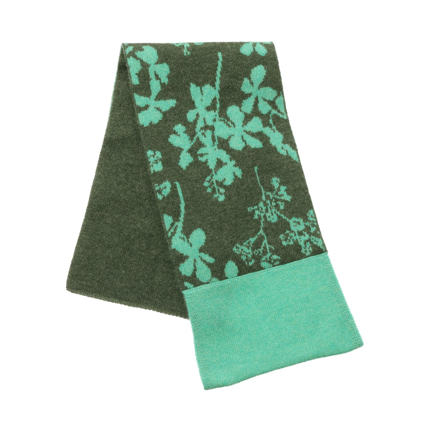 ミラ・ショーン 内モンゴル産 カシミヤ１００％ ジャガードニットマフラー