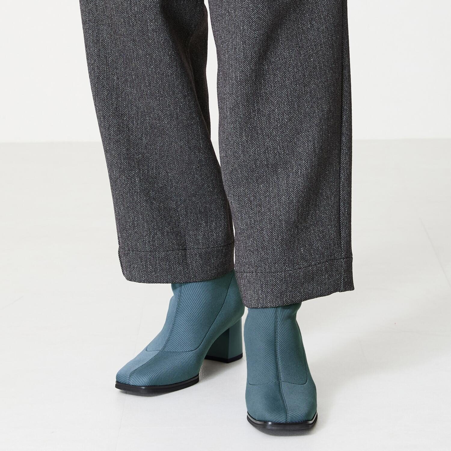 オリエンタルトラフィック スクエアトゥ ニットブーツ