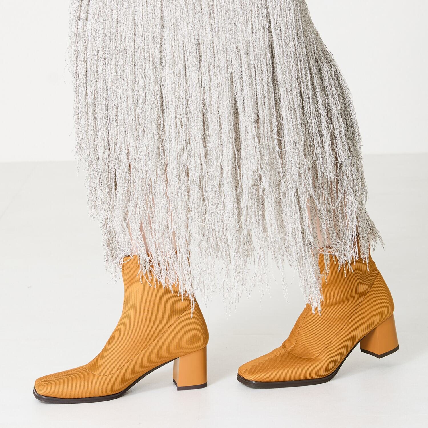 オリエンタルトラフィック スクエアトゥ ニットブーツ