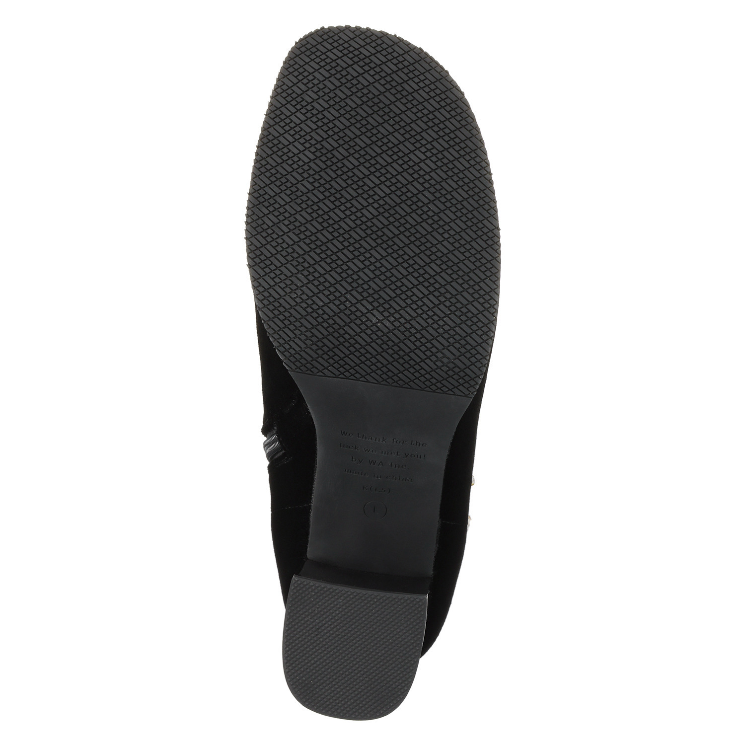 オリエンタルトラフィック ビジュウ×ラウンドトゥ ベロアブーツ