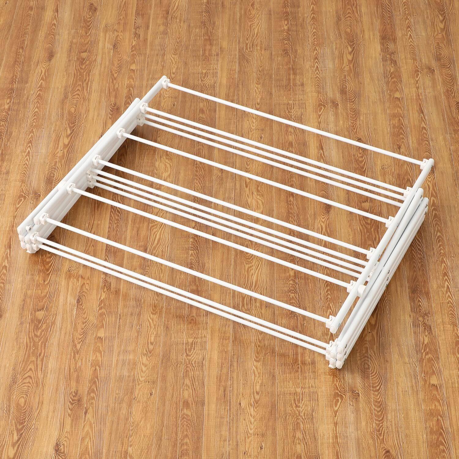 究極の工具不要♪ パーツをはめ込むだけで 簡単組み立ての 部屋干しアイテム！ クイックロック コンパクトスタンド物干し