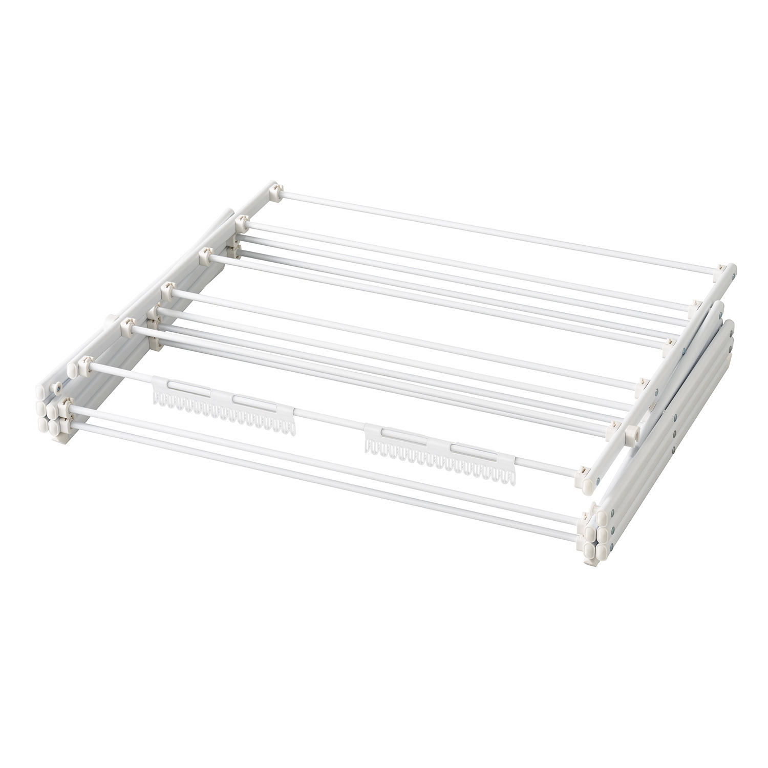 究極の工具不要♪ パーツをはめ込むだけで 簡単組み立ての 部屋干しアイテム！ クイックロック コンパクトスタンド物干し