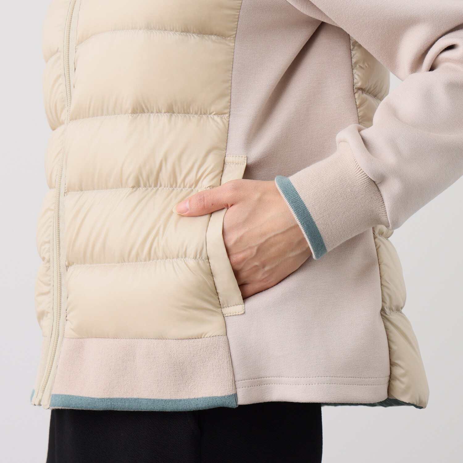 スタイル・ラヴィー タフタ×ダンボール ダウンジャケット