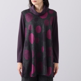 ダジュール ドットジャガード チュニックプルオーバー