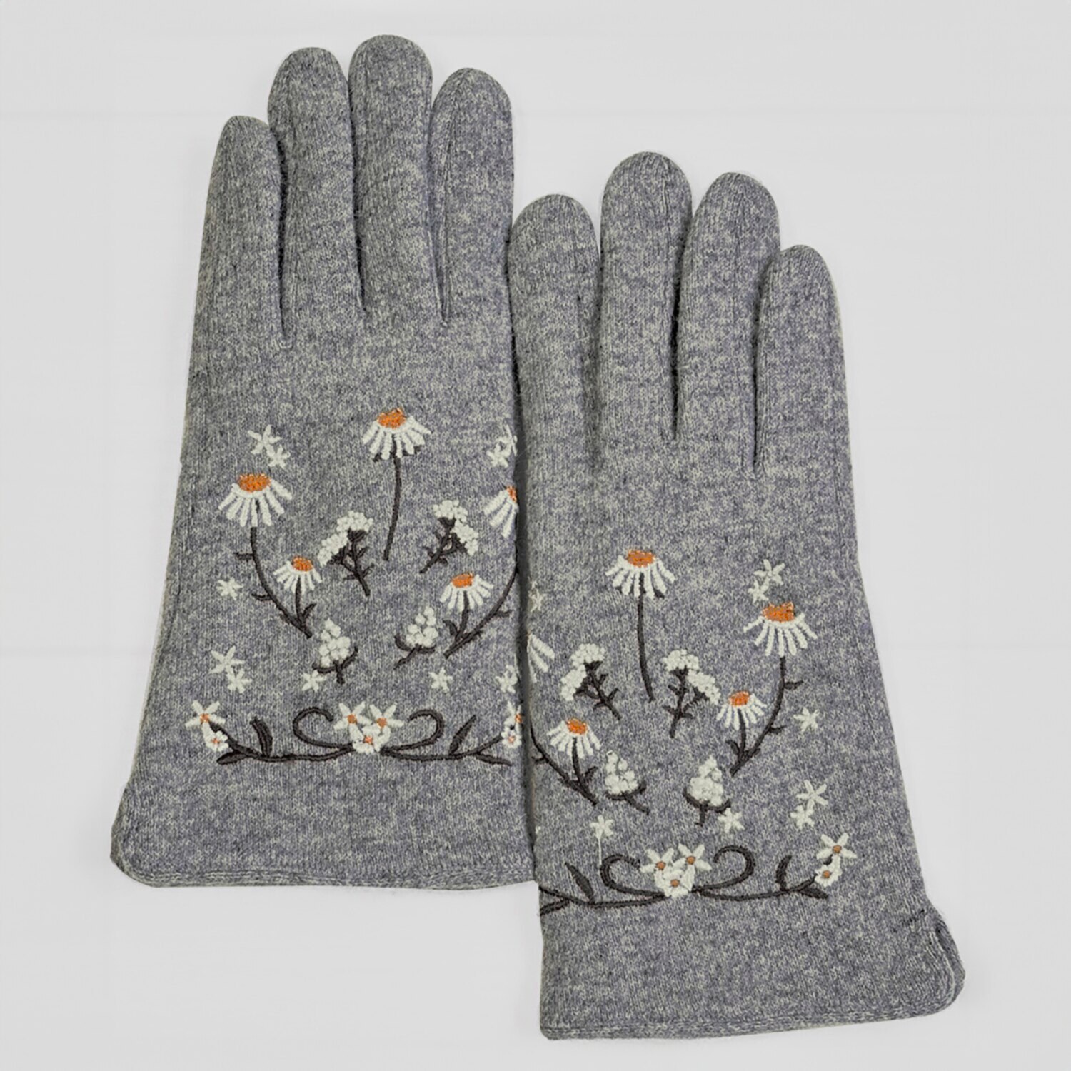 かわいい雑貨屋さん グロリア スマホ対応 小花柄刺しゅう 内ボアグローブ