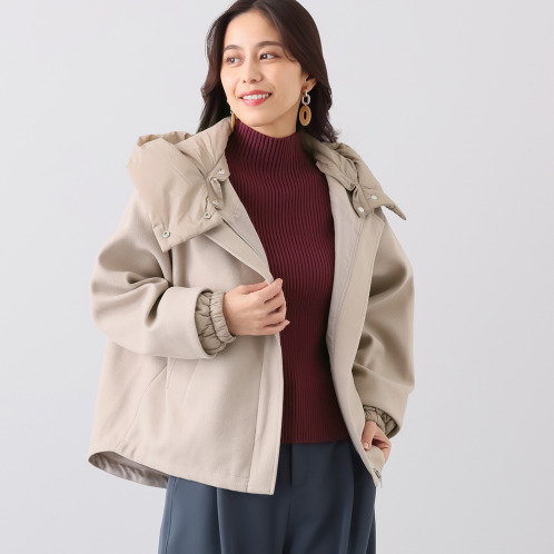 ＜ショップチャンネル＞ コモエリークローゼット 中綿フード付 ２ウェイブルゾン