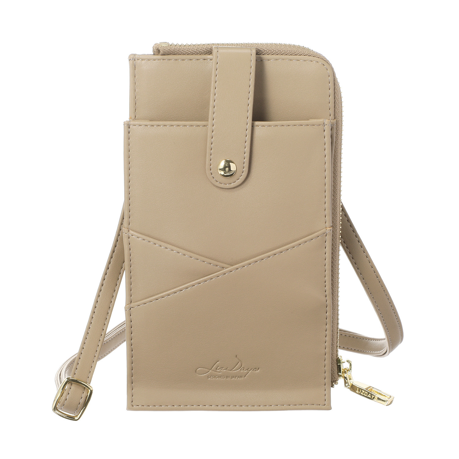 リズデイズ お財布機能付 スマホショルダーバッグ