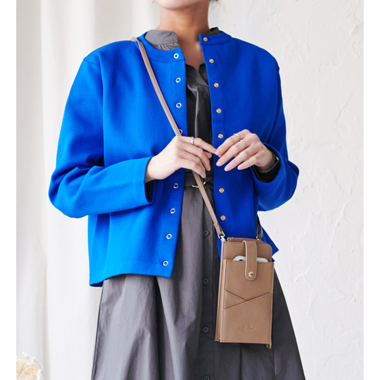 リズデイズ お財布機能付 スマホショルダーバッグ