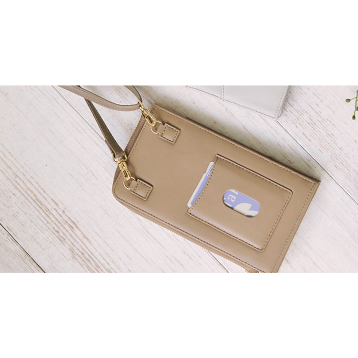 リズデイズ お財布機能付 スマホショルダーバッグ