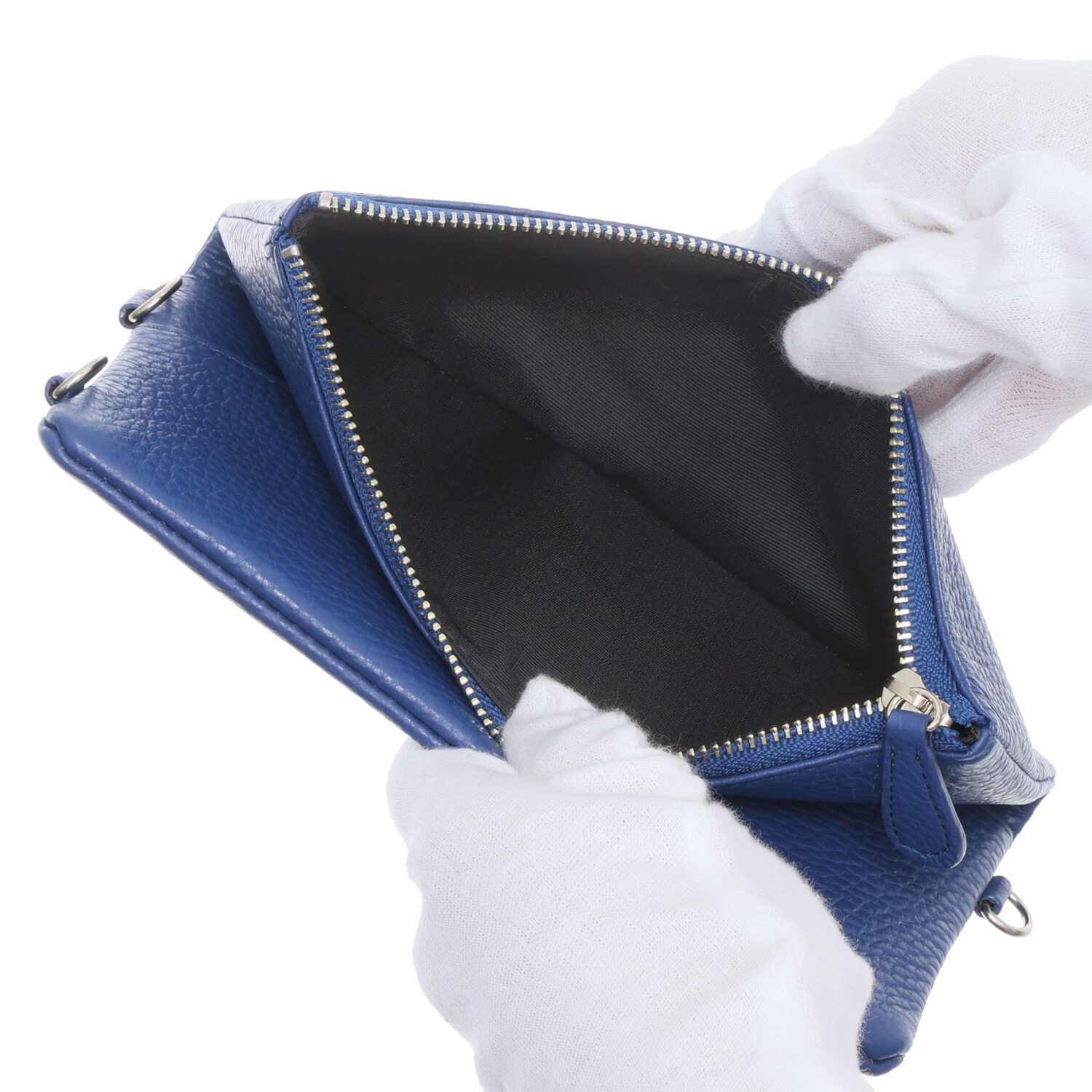 サイフォン イタリアンレザー シュリンク型押し マルチポーチ