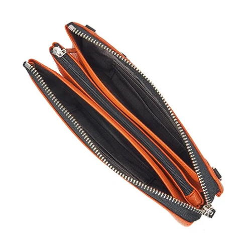 サイフォン イタリアンレザー シュリンク型押し ウォレットポーチ