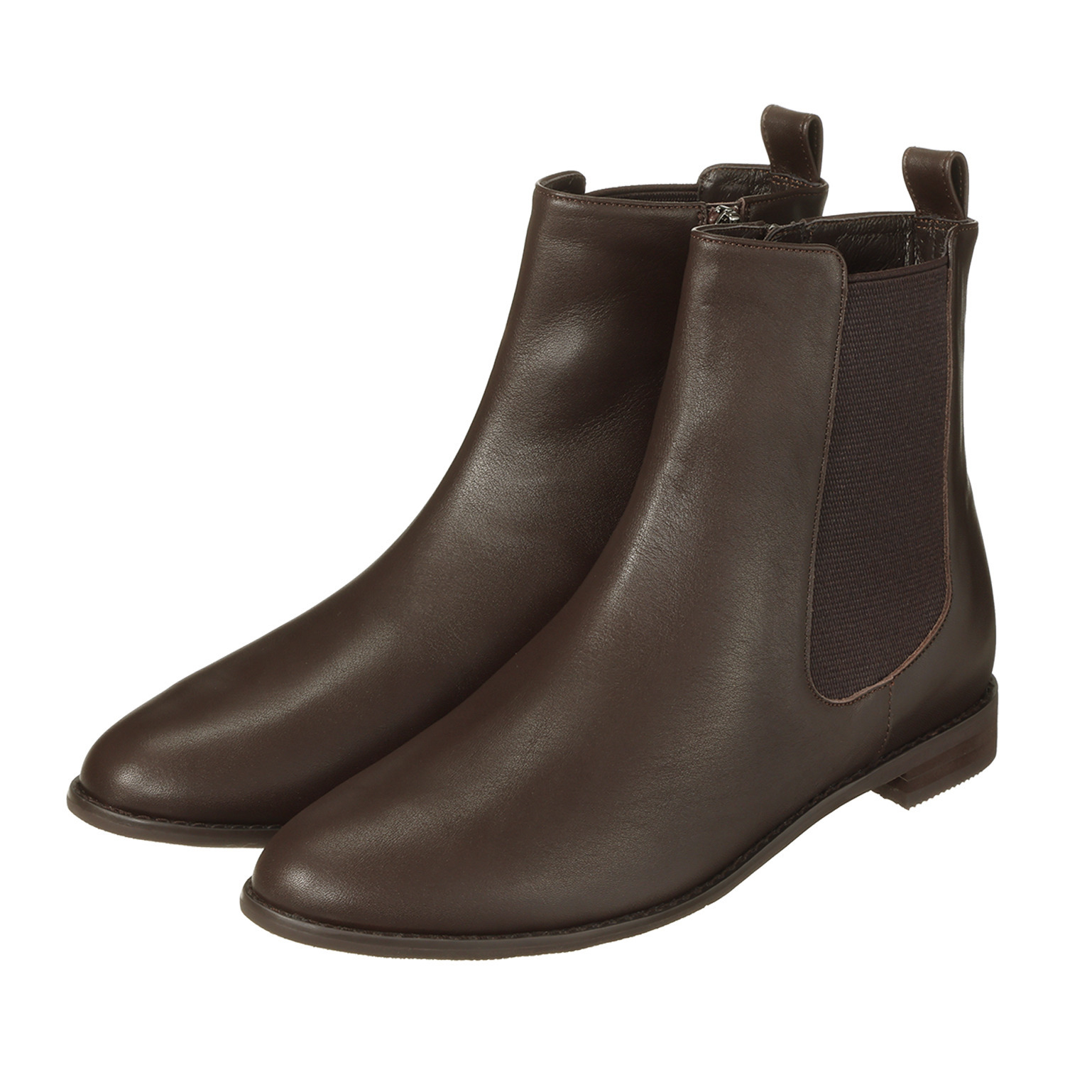 卑弥呼 日本製　はっ水牛革 サイドゴアショートブーツ