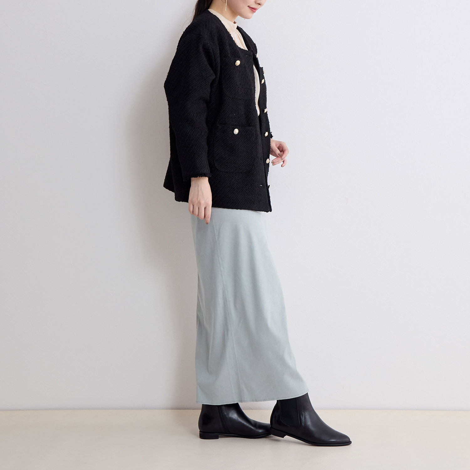 卑弥呼 日本製　はっ水牛革 サイドゴアショートブーツ