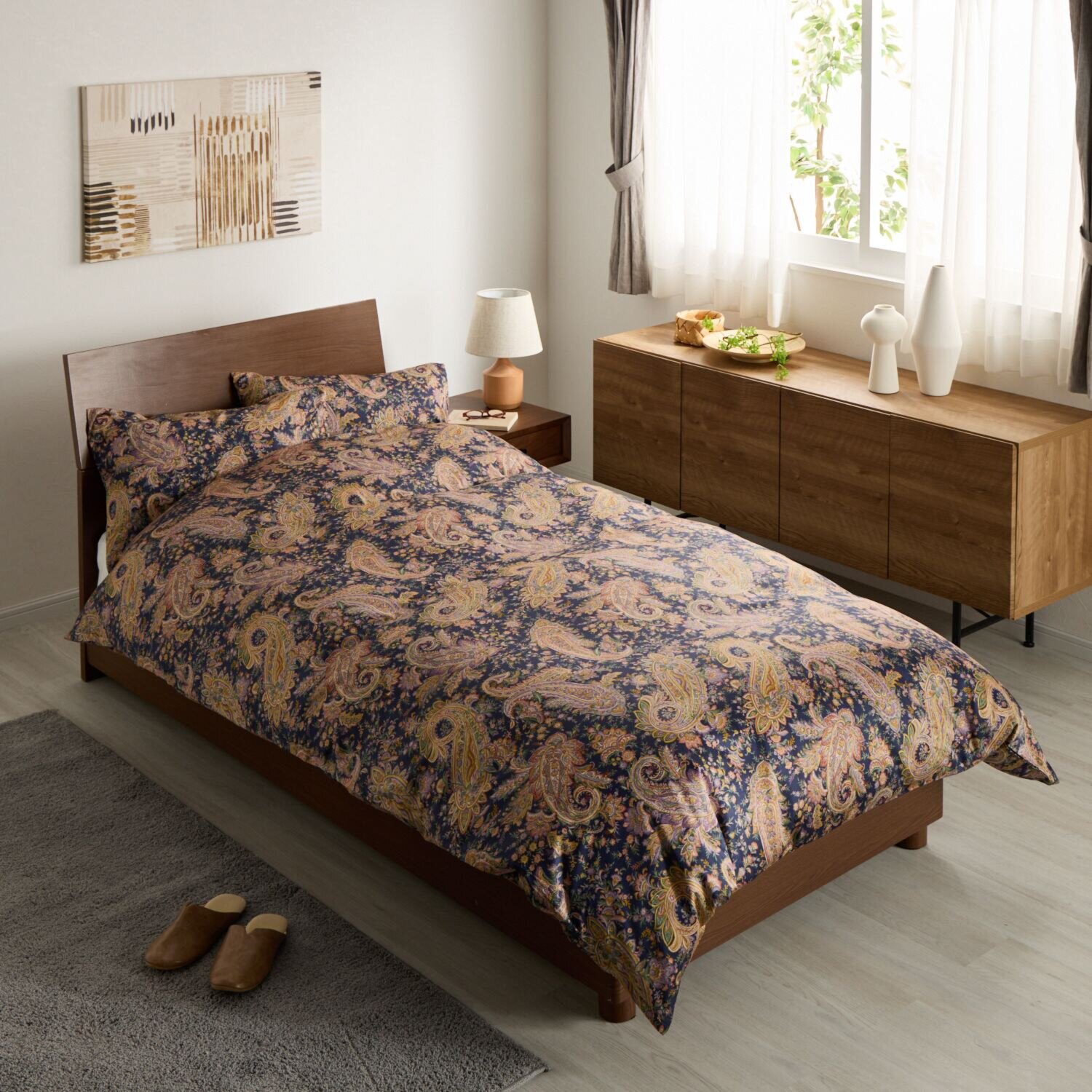 ｎｉｓｈｉｋａｗａ　西川 綿１００％サテン 両サイドファスナー 日本製掛けふとんカバー ＜シングル＞