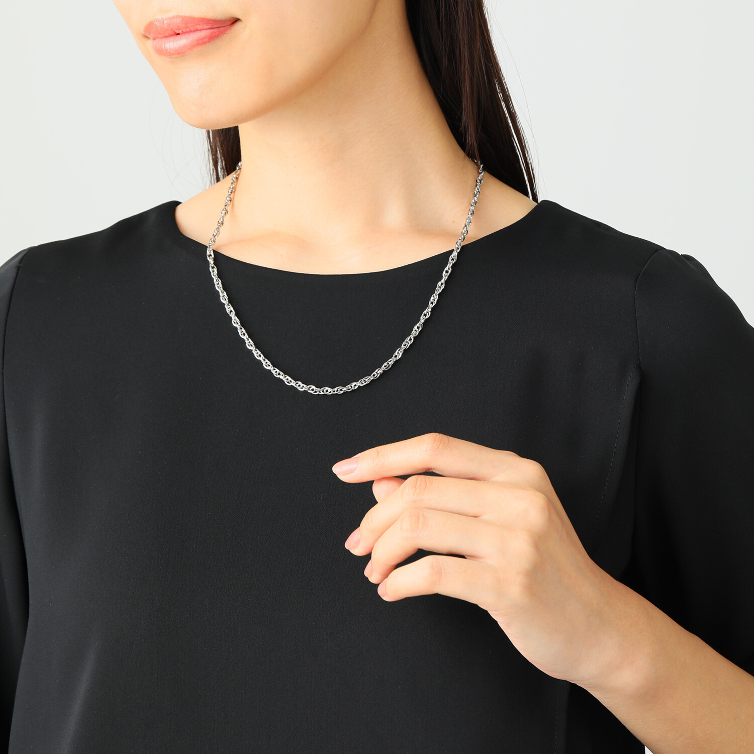 レクルール ステンレス 淡水パール マルチなアレンジができる デザインネックレス