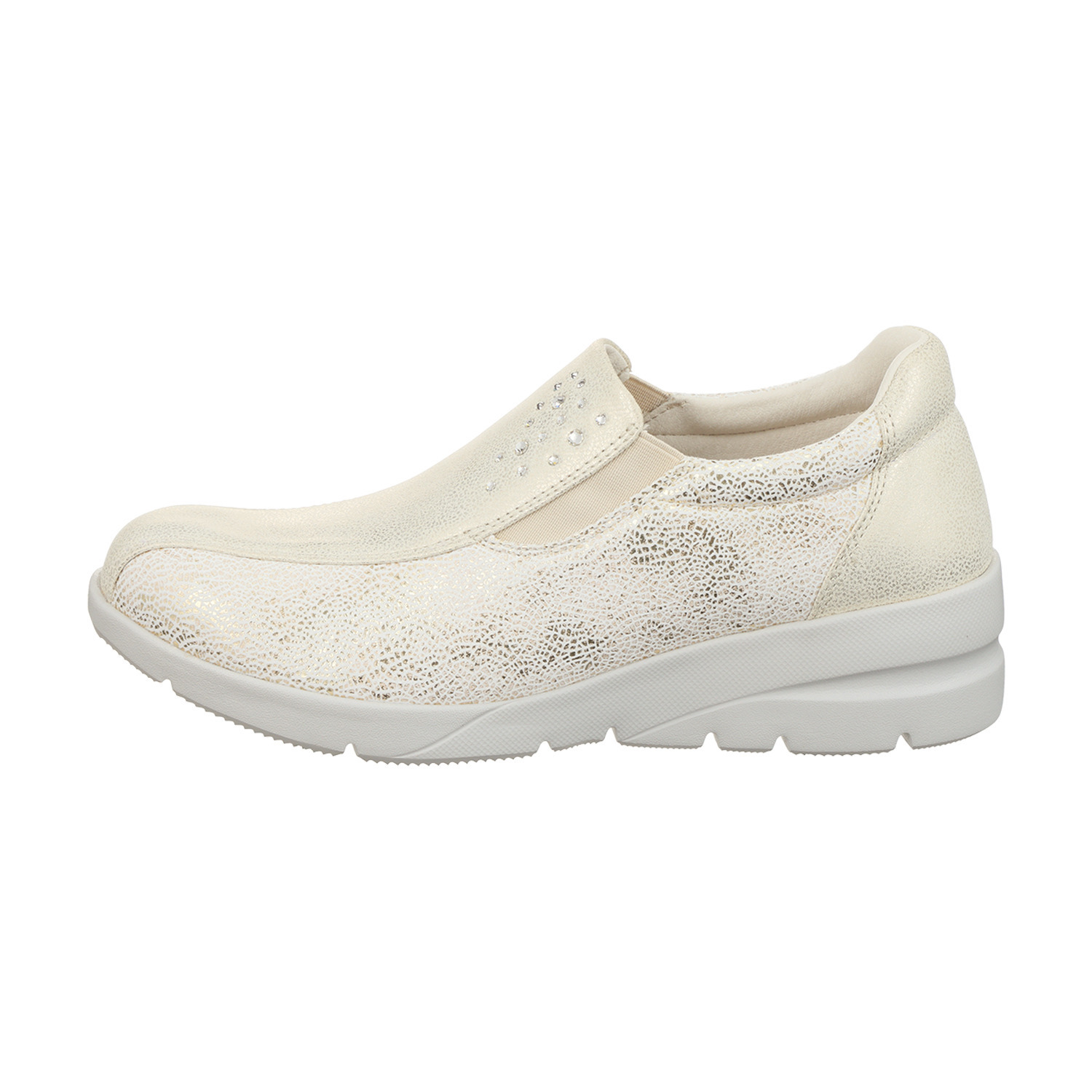 フィットジョイ スーパーストレッチ クリスタルガラス きらりスリッポン