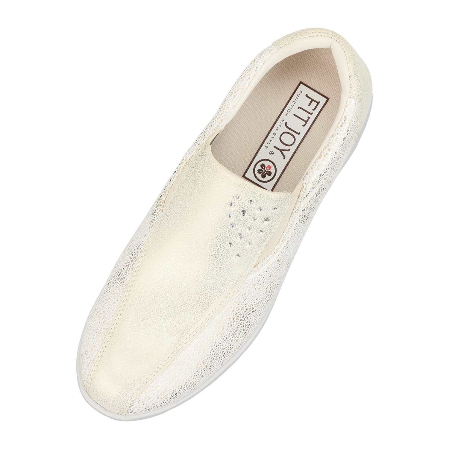 フィットジョイ スーパーストレッチ クリスタルガラス きらりスリッポン