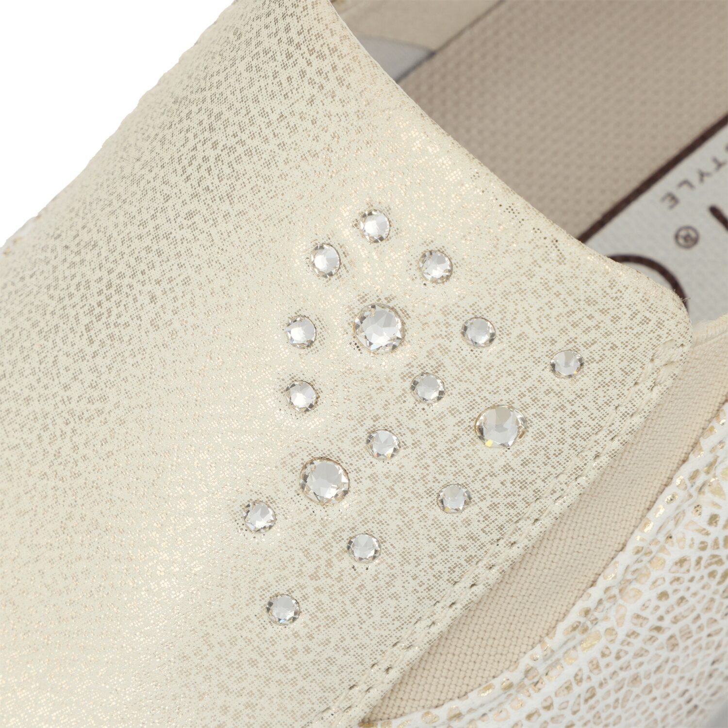 フィットジョイ スーパーストレッチ クリスタルガラス きらりスリッポン