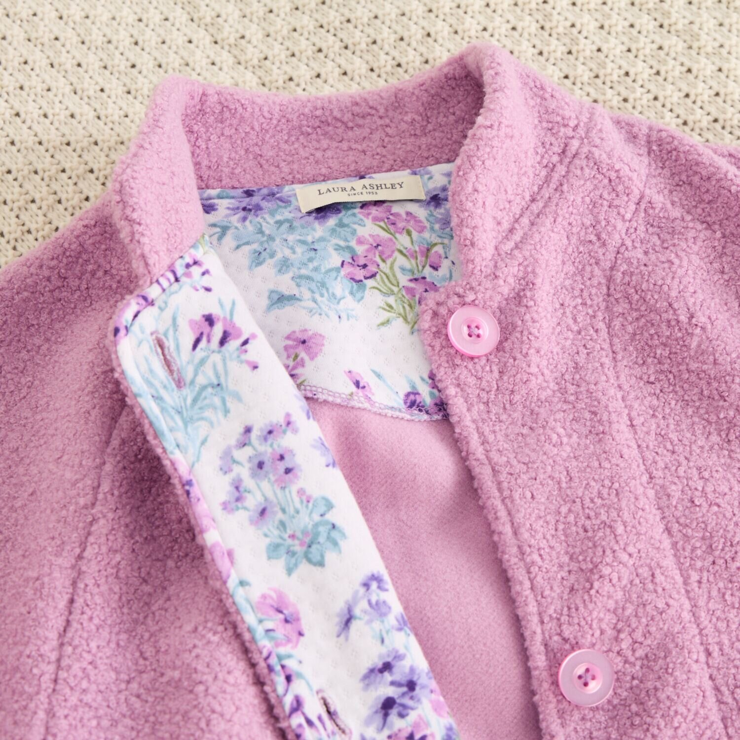 ローラ　アシュレイ ６分袖ボアフリースボレロ