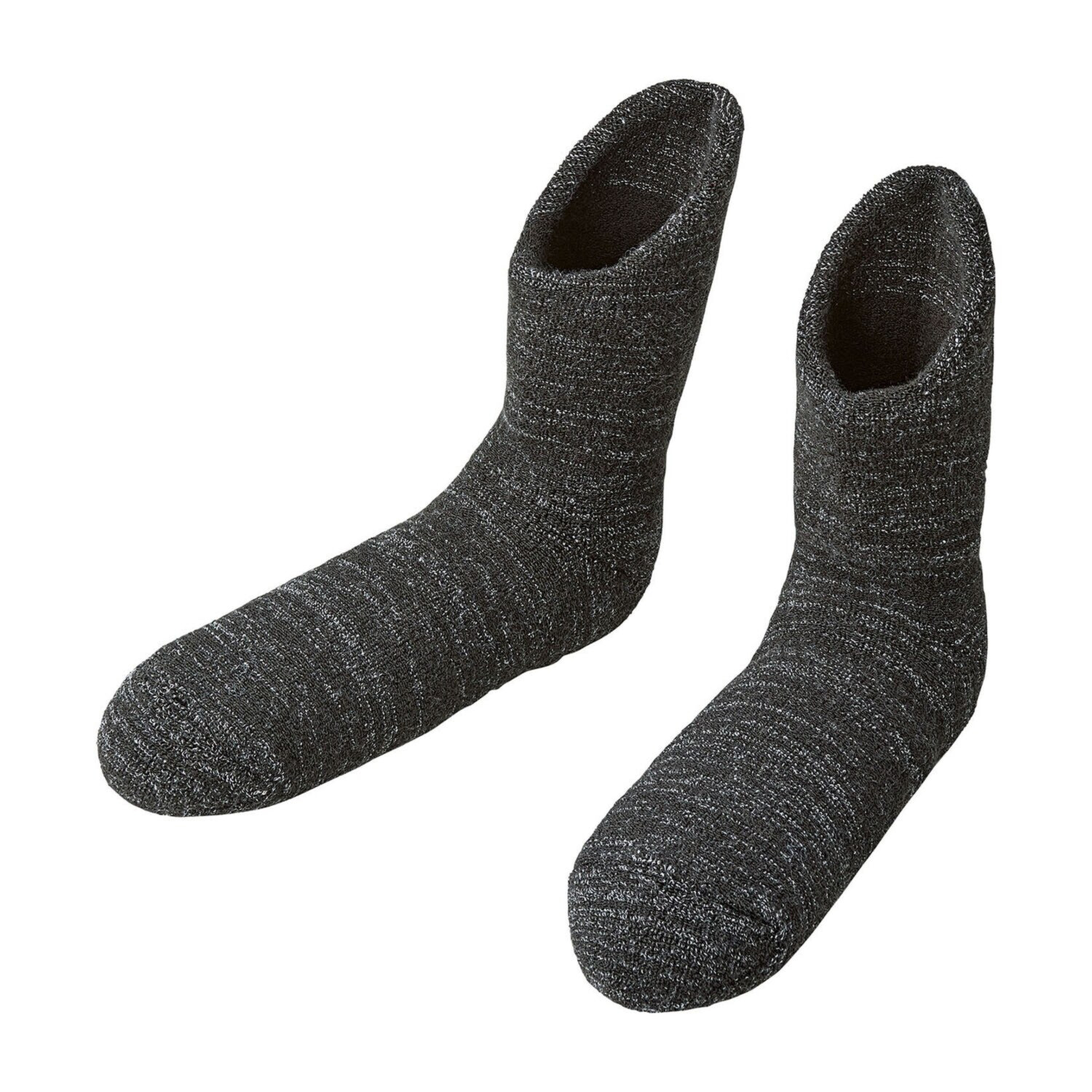 特許構造＆極厚あったか 老舗靴下メーカーの 日本製 備長炭ホームソックス ＜足首ロング＞