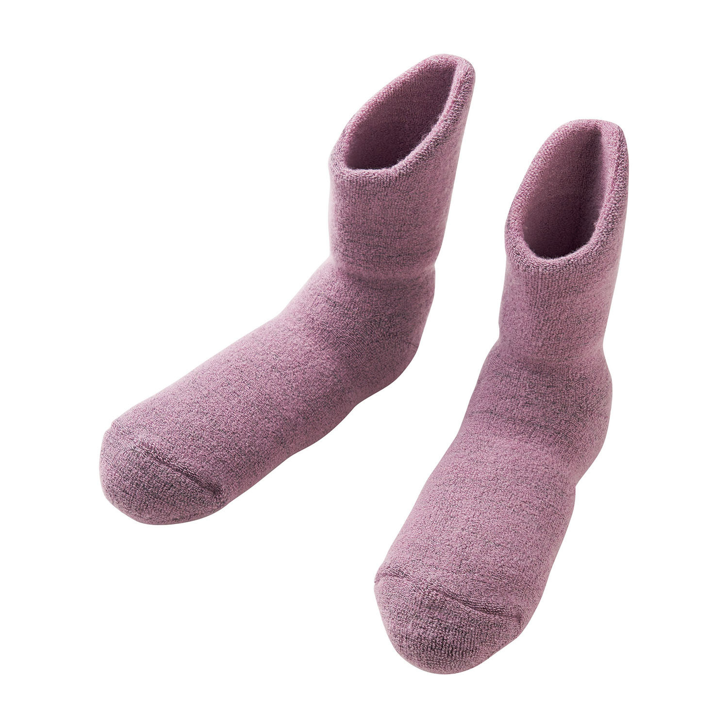 特許構造＆極厚あったか 老舗靴下メーカーの 日本製 備長炭ホームソックス ＜足首ロング＞