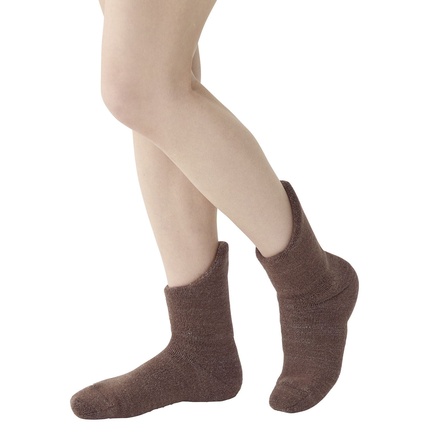 特許構造＆極厚あったか 老舗靴下メーカーの 日本製 備長炭ホームソックス ＜足首ロング＞