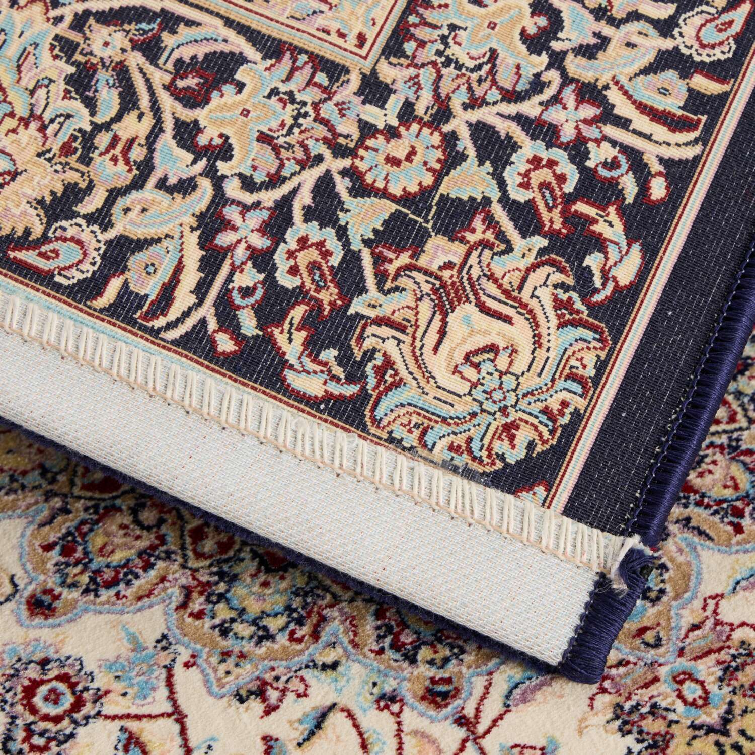 高密度で織り上げた エジプト製 ウィルトン織 ペルシャンデザイン カーペット “ロイヤルタピス” ＜６７×１１０ｃｍ＞