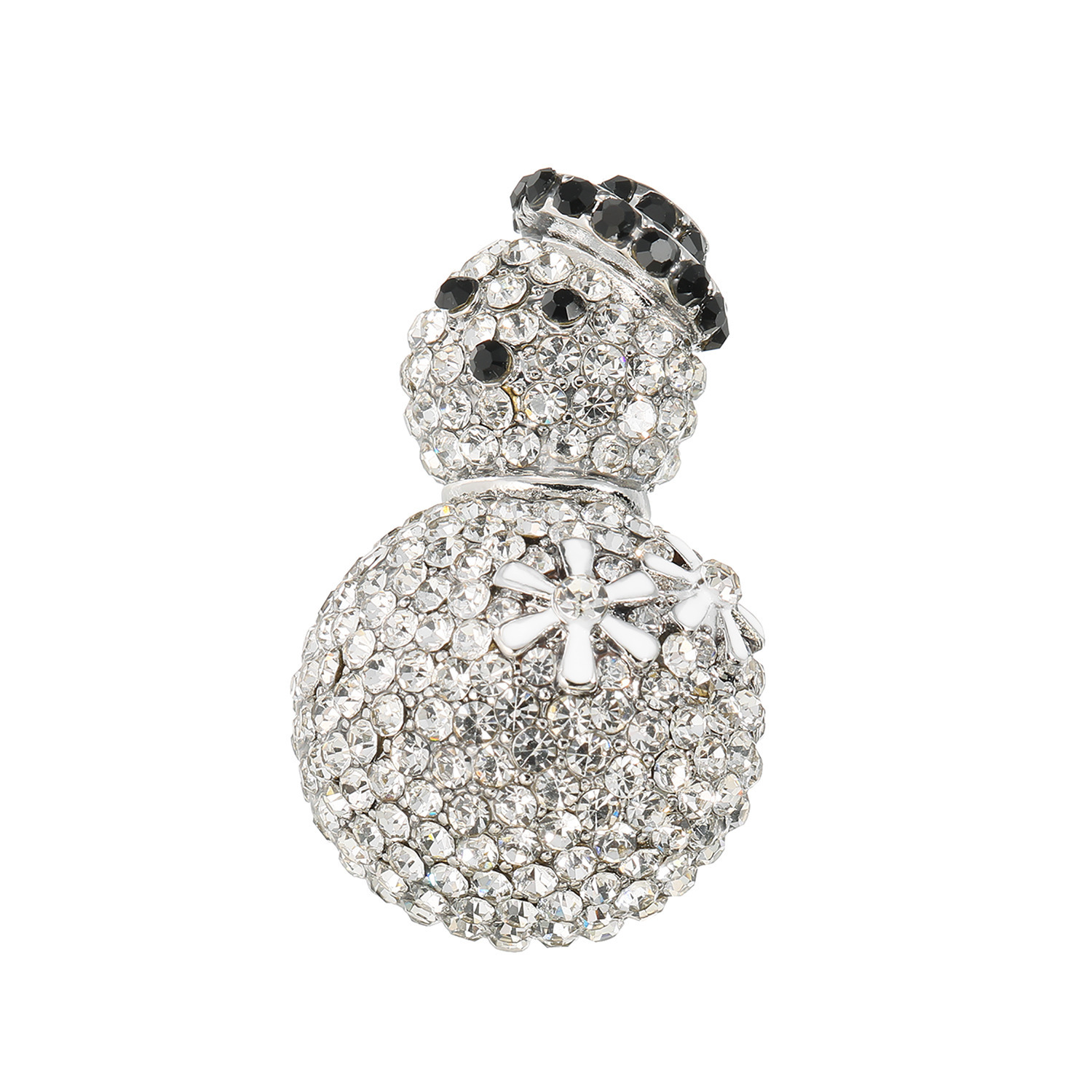 マダムヒロコ キラキラビジュウ＆ エナメル 雪だるまブローチ “ベイビースノー”