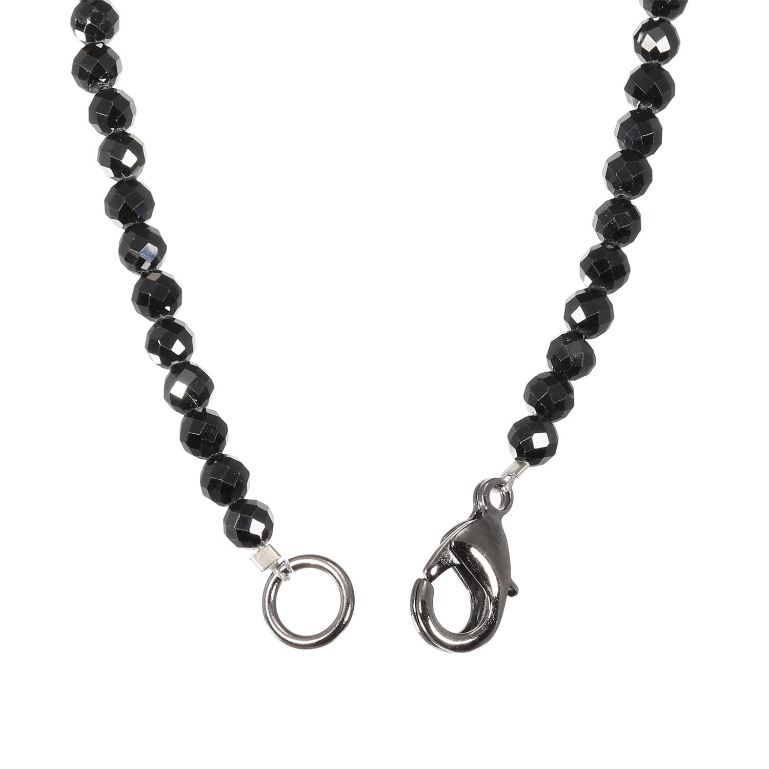 マダムヒロコ ブラックスピネル キラキラカット ロングネックレス “ブラックシャイン”